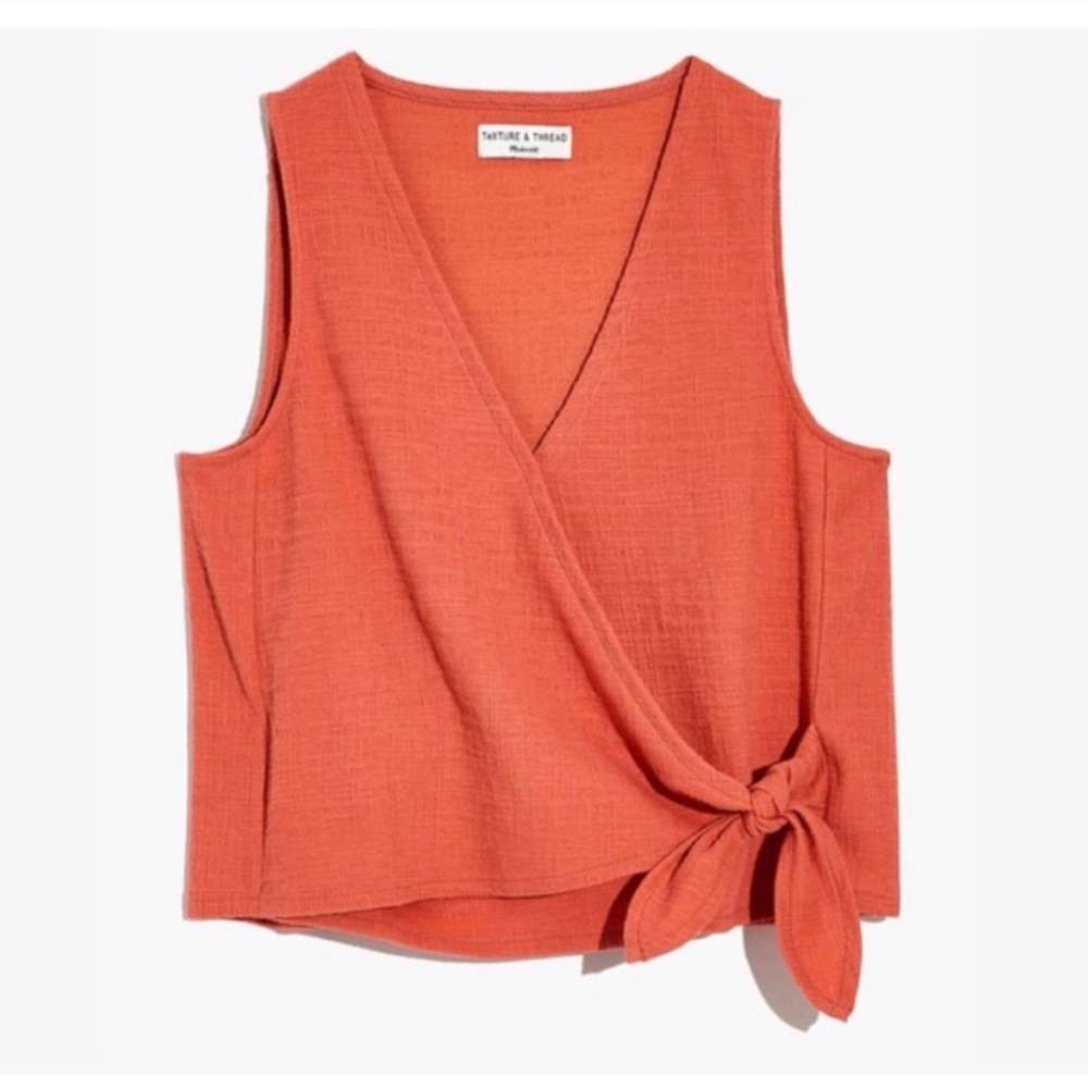 Madewell wrap tie top